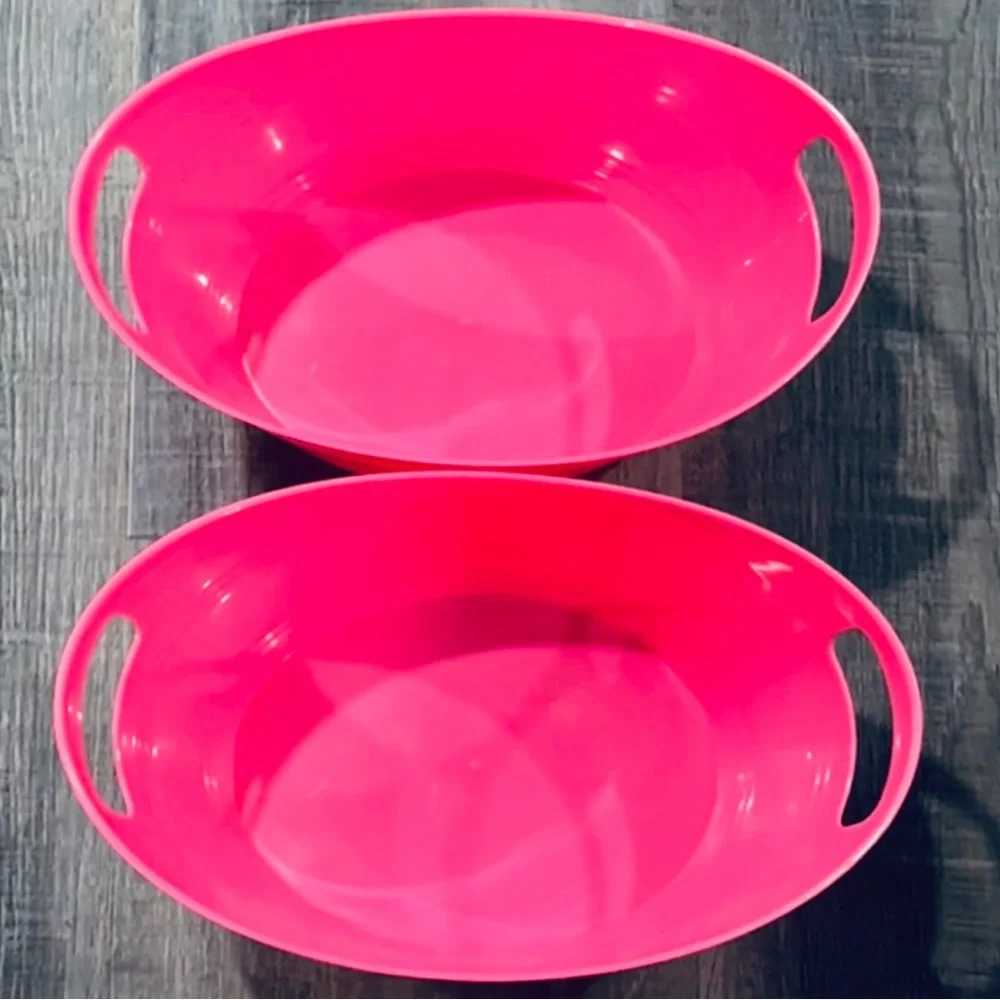 💞 New 2-Pack Small Pink Storage Buckets